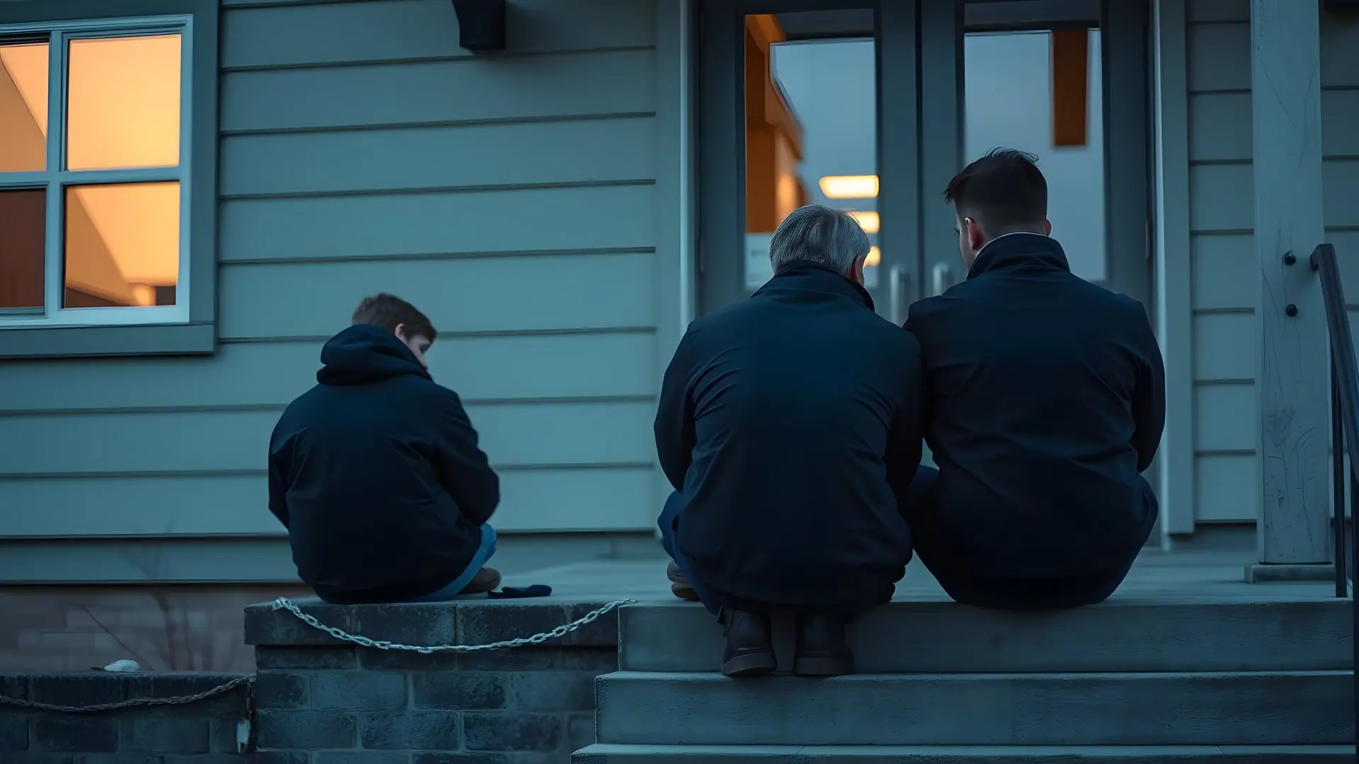 Two responders sitting together after a hard call